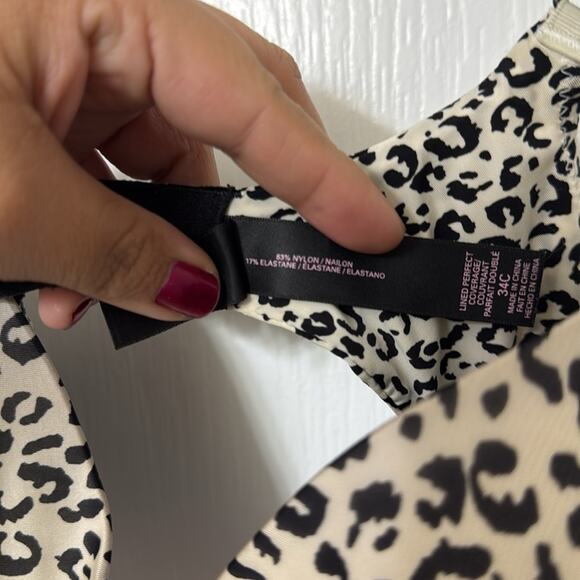 Victoria's Secret cheetah animal print line perfect coverage  bra size 34C - Picture 4 of 9